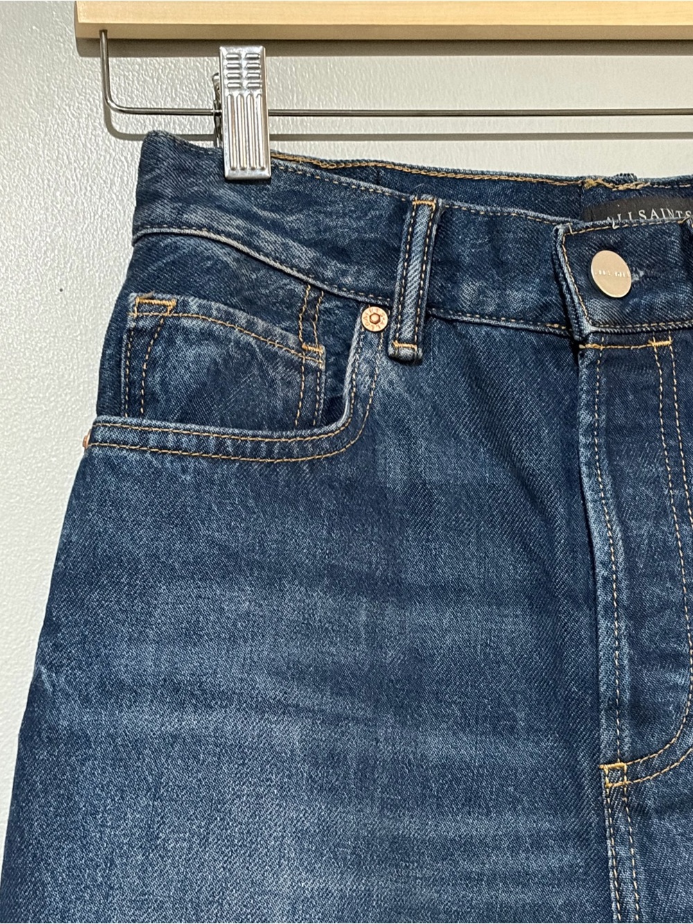 ALL SAINTS Mathilde Relaxed Bootcut Dark Wash Jeans Size 26 - Picture 4 of 12